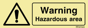 Self-Vinyl 300x100 Warning hazardous area | IMPA 337549