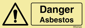 Everlux 400x150 Danger asbestos sign  | IMPA 337554