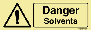 Self-adhe vinyl 300x100 Danger solvents sign  | IMPA 337555