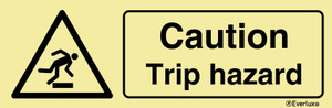 Everlux Self-adh 300x100 Caution trip hazard  | IMPA 337620