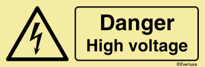 Everlux 300x100 Danger high voltage sign  | IMPA 337610