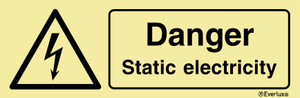 Rigid plastic 300x100 Danger static electricity | IMPA 337587