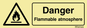 Everlux Self-adh 400x150 Danger flam. atmosphere | IMPA 337633