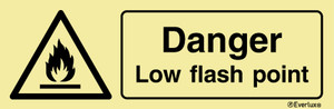 Rigid plastic 300x100 Danger low flash point  | IMPA 337636