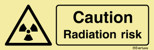 Everlux Self-adh 400x150 Caution radiation risk | IMPA 337660