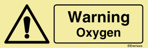 Self-adhe vinyl 400x150 Warning oxygen sign  | IMPA 337700