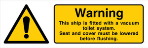 Vinyl 300x100 Warn this ship...vaccumm toilet | IMPA 337000