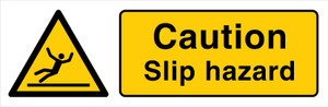 Self-adhe vinyl 400x150 Caution slip hazard | IMPA 337572 | S3272V40151IMUK