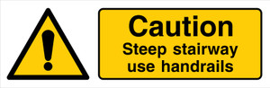 Rigid plastic 300x100 Caution steep stairway  | IMPA 337624 | S3273O30101IMUK