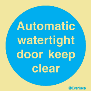 Everlux 100x100 Autom watertight door keep clear | IMPA 335820
