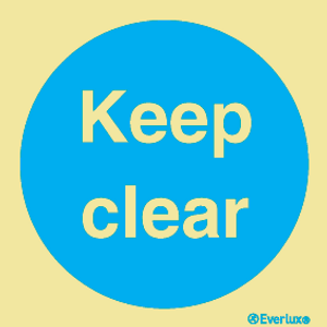 White rigid plastic 200x200 Keep clear sign  | IMPA 335802