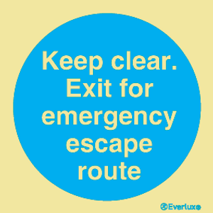 Self-adhe vinyl 200x200 Keep clear sign  | IMPA 335800