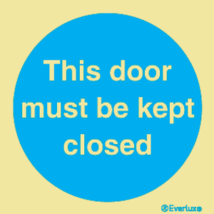 Vinyl 100x100 Door must be kept closed | IMPA 335801