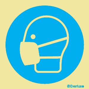 Self-Vinyl 100x100 Wear a mask-mandatory | IMPA 335646