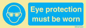 Everlux 300x100 Eye protection must be worn | IMPA 335712