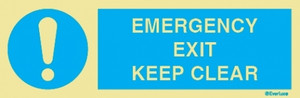 Everlux 300x100 E. exit keep clear  | IMPA 335830
