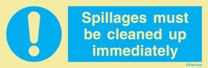Vinyl 400x150 Spillages must be cleaned up immed | IMPA 335740