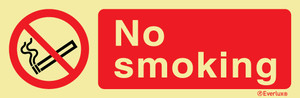 Self-adhe vinyl 400x150 No smoking sign  | IMPA 338530 | S3851V40151IMUK