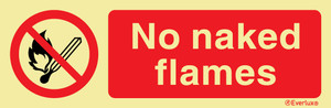 Self-adhe vinyl 400x150 No naked flames sign  | IMPA 338537