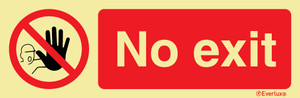 Everlux Self-adhe 300x100 No exit sign  | IMPA 338543