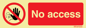 Self-adhe vinyl 400x150 No access sign  | IMPA 338557