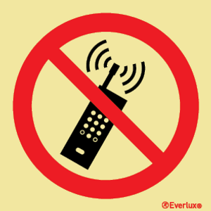 Vinyl 100x100 No activated mob phones -prohib | IMPA 338510