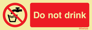 Self-adhe vinyl 400x150 Do not drink sign  | IMPA 338550 | S3952V40151IMUK