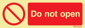 Everlux 400x150 Do not open sign  | IMPA 338560