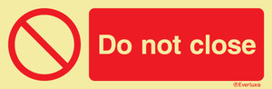 Everlux 400x150 Do not close sign  | IMPA 338561