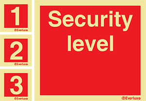 Everlux 200X180 Security level sign | IMPA 332703