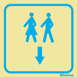 Rigid plastic 300x300 Foot passengers sign  | IMPA 332403