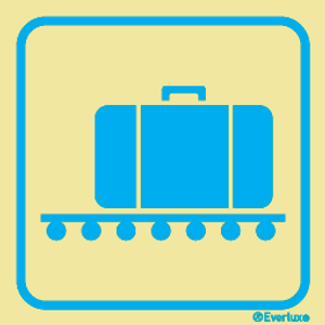 Rigid plastic 150x150 Baggage claim area sign  | IMPA 332415