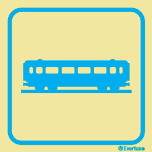 Self-adhe vinyl 150x150 Train sign  | IMPA 332435
