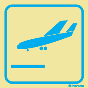 White rigid plastic 150x150 Arrivals sign  | IMPA 332437