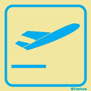 Self-adhe vinyl 400x400 Departures sign  | IMPA 332438