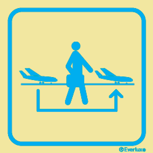 Self-adhe vinyl 300x300 Connecting flights sign | IMPA 332439