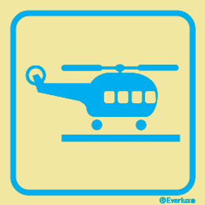 Everlux Self-adhe 200x200 Helicopter sign  | IMPA 332440