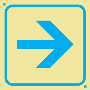 Rigid plastic 400x400 direct. arrow sign  | IMPA 332441