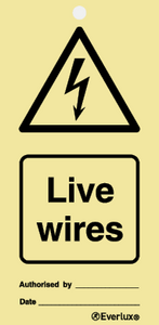 Everlux 75x150 Live wires-Warn. temp. tie tag  | IMPA 332542