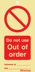 Everlux 75x150 Not use out of order-tie tag | IMPA 332528