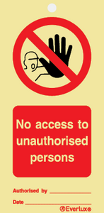 Rigid plastic 75x150 No access to unauth persons | IMPA 332532