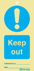 Rigid plastic 75x150 Keep out-temp. tie tag | IMPA 332540