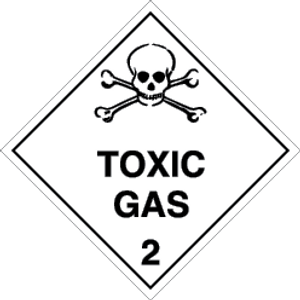 Rigid plastic 100x100 Toxic gases Class 2.3  | IMPA 332209