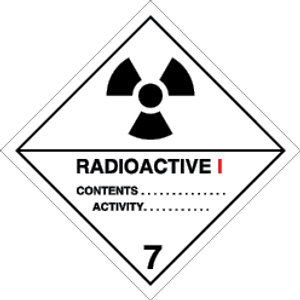 Rigid plastic 200x200 Radioactive mat Category I | IMPA 332217