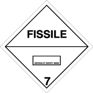 Self-adhe vinyl 400x400 Fissile material Class7  | IMPA 332253