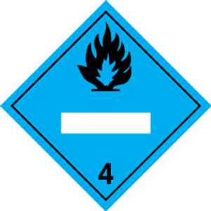 Rigid plastic 250x250 Subst flam gases4.3-UN nb | IMPA 332237