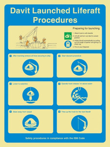 Rigid plastic 400x600 Davit launched liferafts  | IMPA 331545