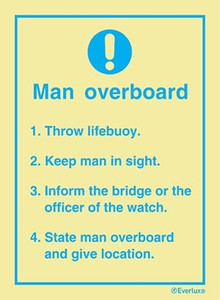 Everlux Self-adh 150x200 Man overboard-instruct. | IMPA 335902