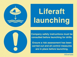 Self-Vinyl 200x150 Liferaft launching... | IMPA 335111