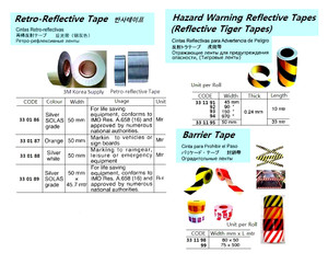 RETRO REFLECTIVE TAPES,SILVER,SOLAS GRADE,50MMX50YARD